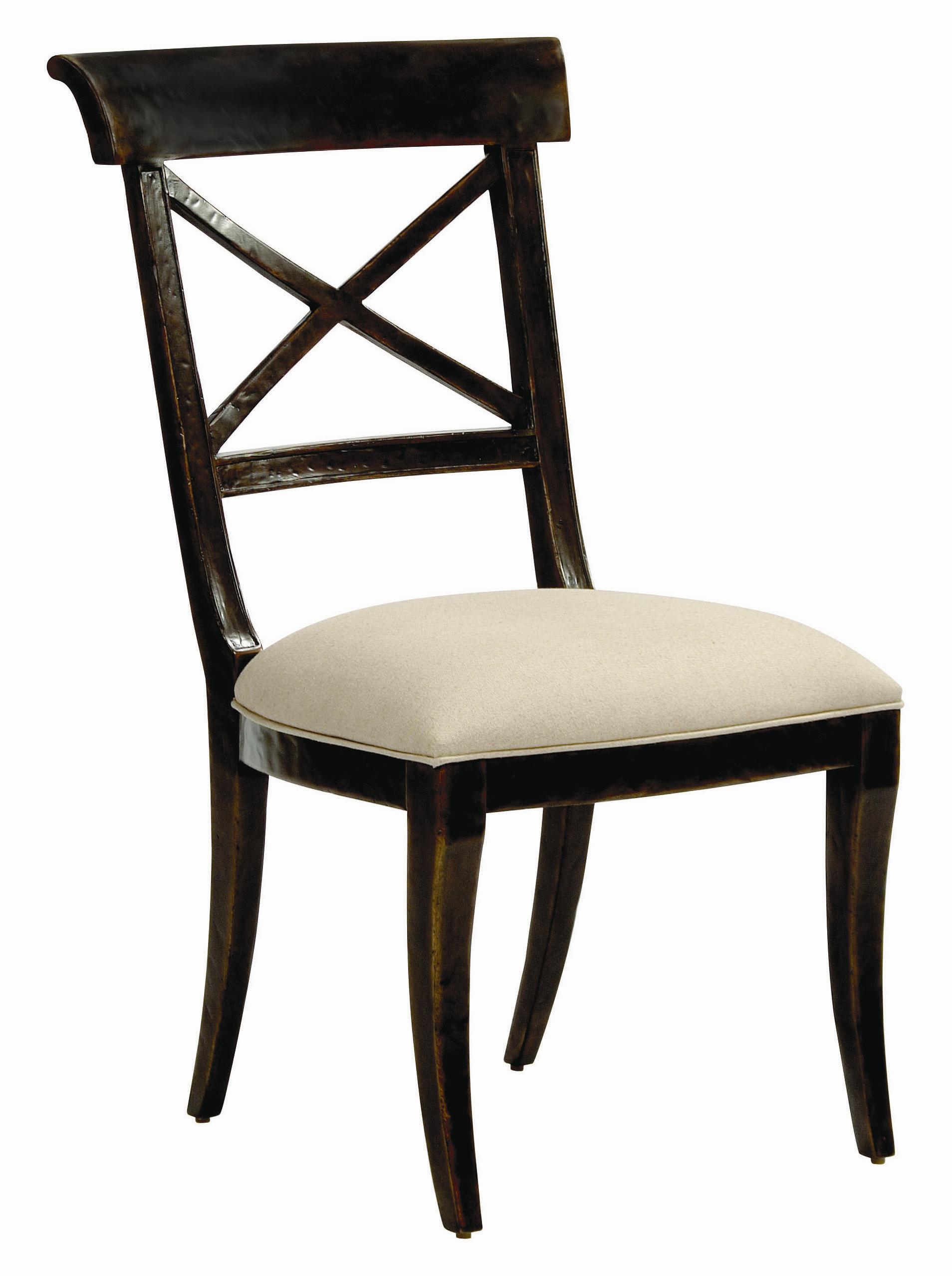 Bernhardt Vintage Patina Dining Room Side Chair with Upholstered Seat